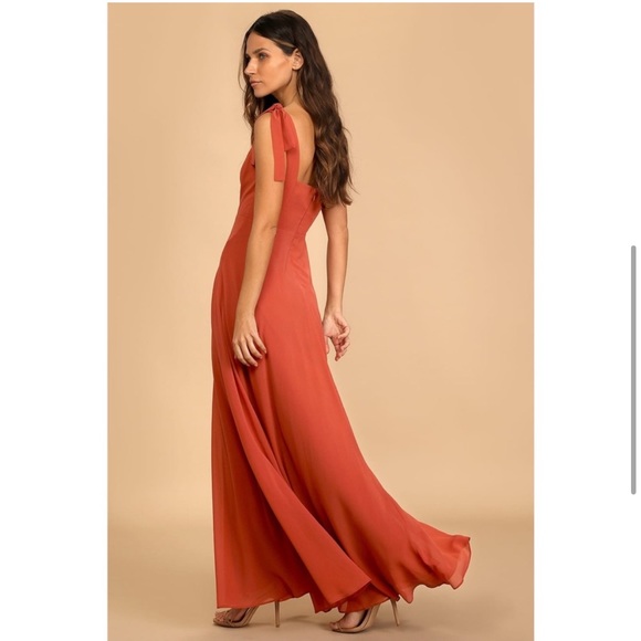 Lulu’s Love Me Forever Tie Strap Square Neck Maxi Dress - Picture 3 of 4